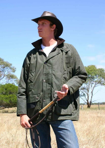 Olive Oilskin Jacket - Tanami