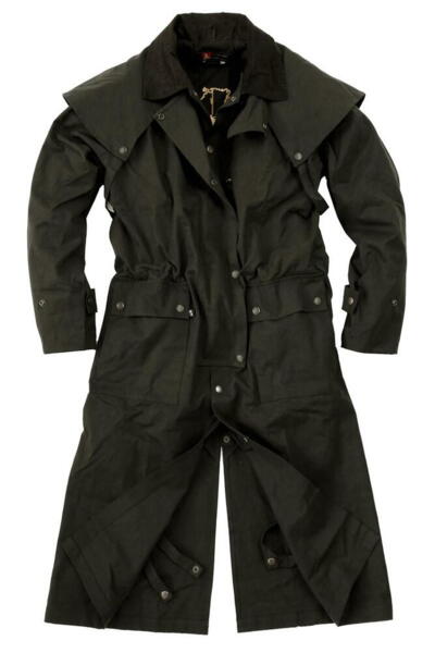 Oilskin - Workhorse Drover Coat, svart