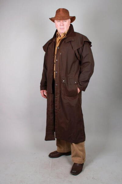 Oilskin - Workhorse Drover Coat, brun